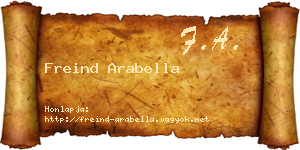 Freind Arabella névjegykártya